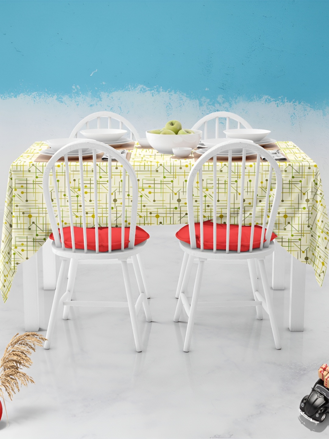 

ArtzFolio Multicoloured Anti-Slip 6-Seater Table Cover, Multi