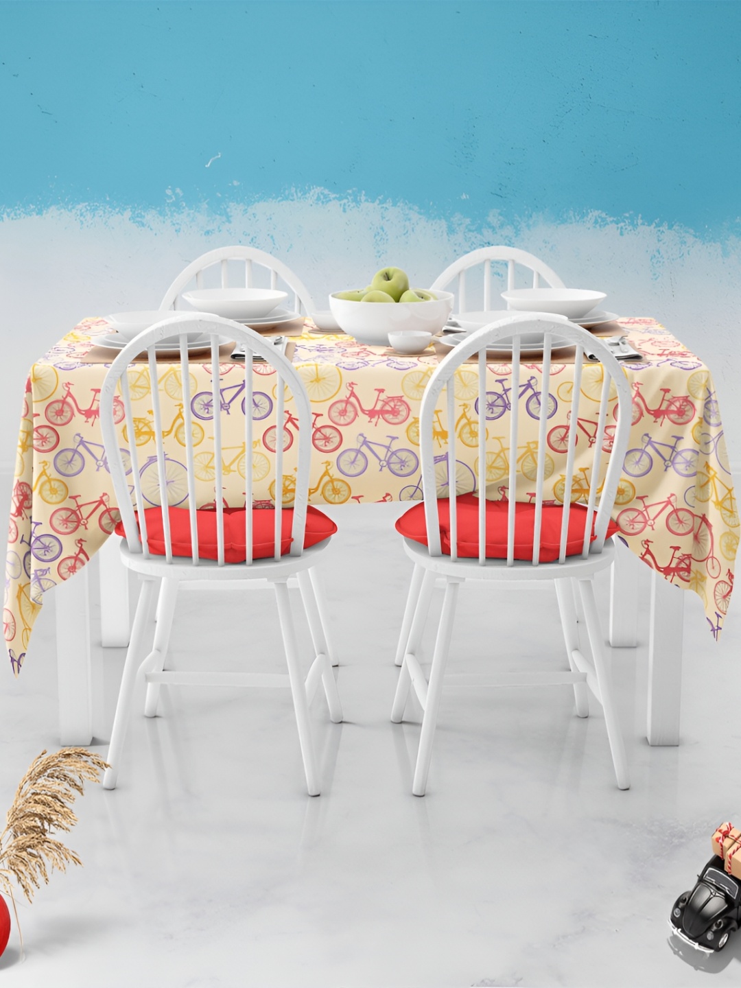 

ArtzFolio Multicoloured Anti-Slip 6-Seater Table Cover, Multi
