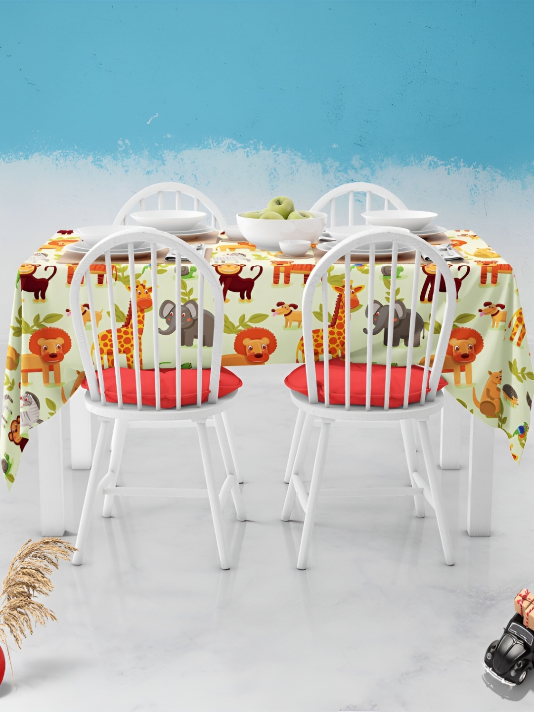 

ArtzFolio Multicoloured Anti-Slip 6-Seater Table Cover, Multi