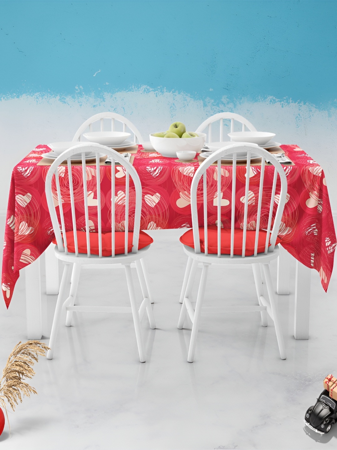 

ArtzFolio Multicoloured Anti-Slip 6-Seater Table Cover, Multi