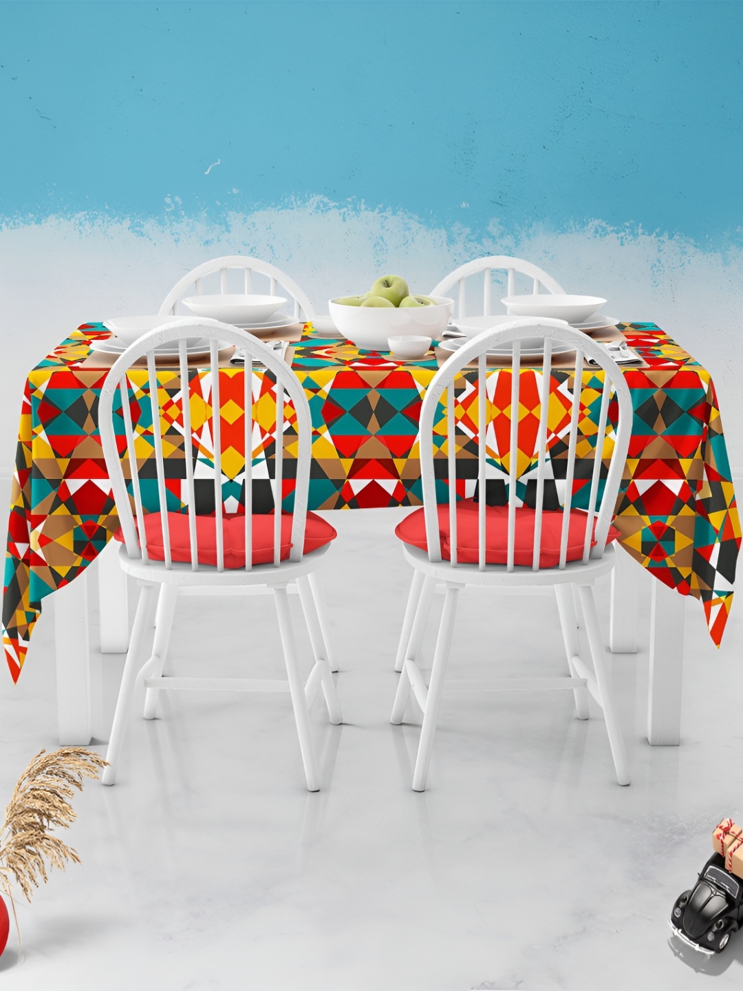 

ArtzFolio Multicoloured Anti-Slip 6-Seater Table Cover, Multi