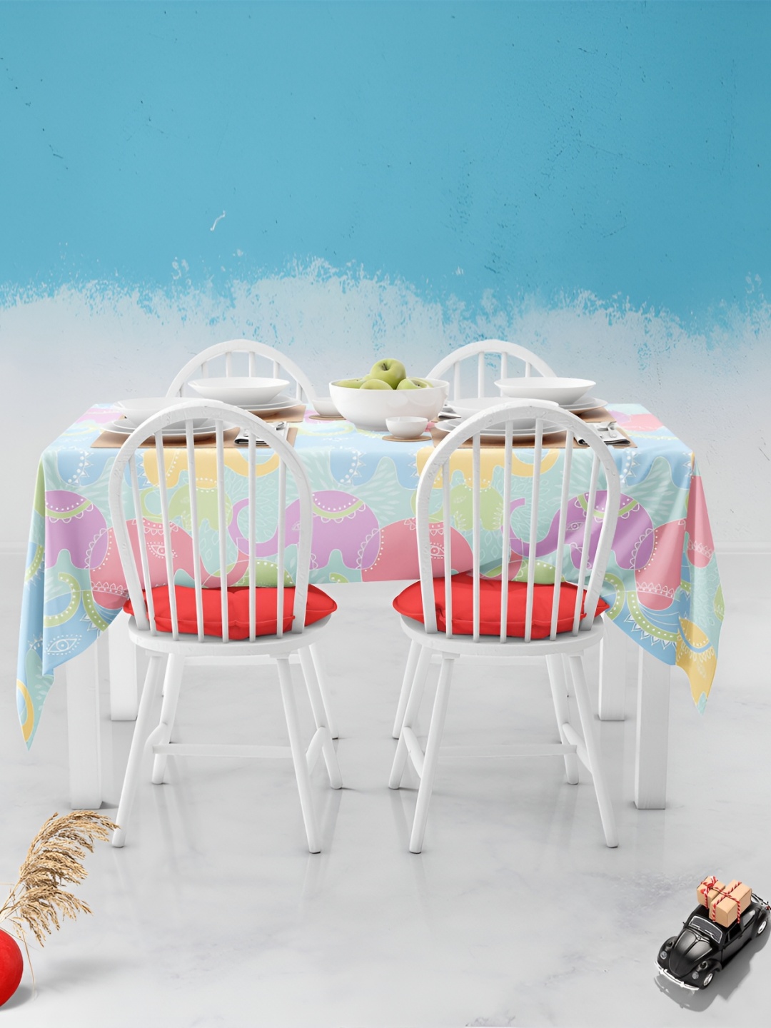 

ArtzFolio Multicoloured Anti-Slip 8-Seater Table Cover, Multi