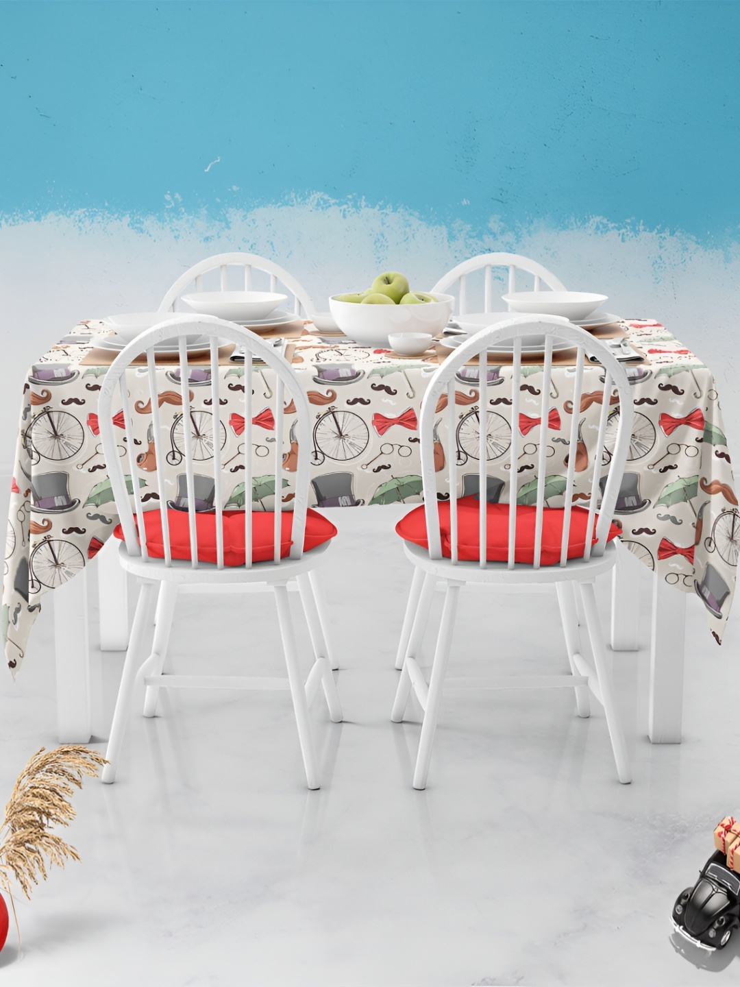 

ArtzFolio Multicoloured Anti-Slip 6-Seater Table Cover, Multi