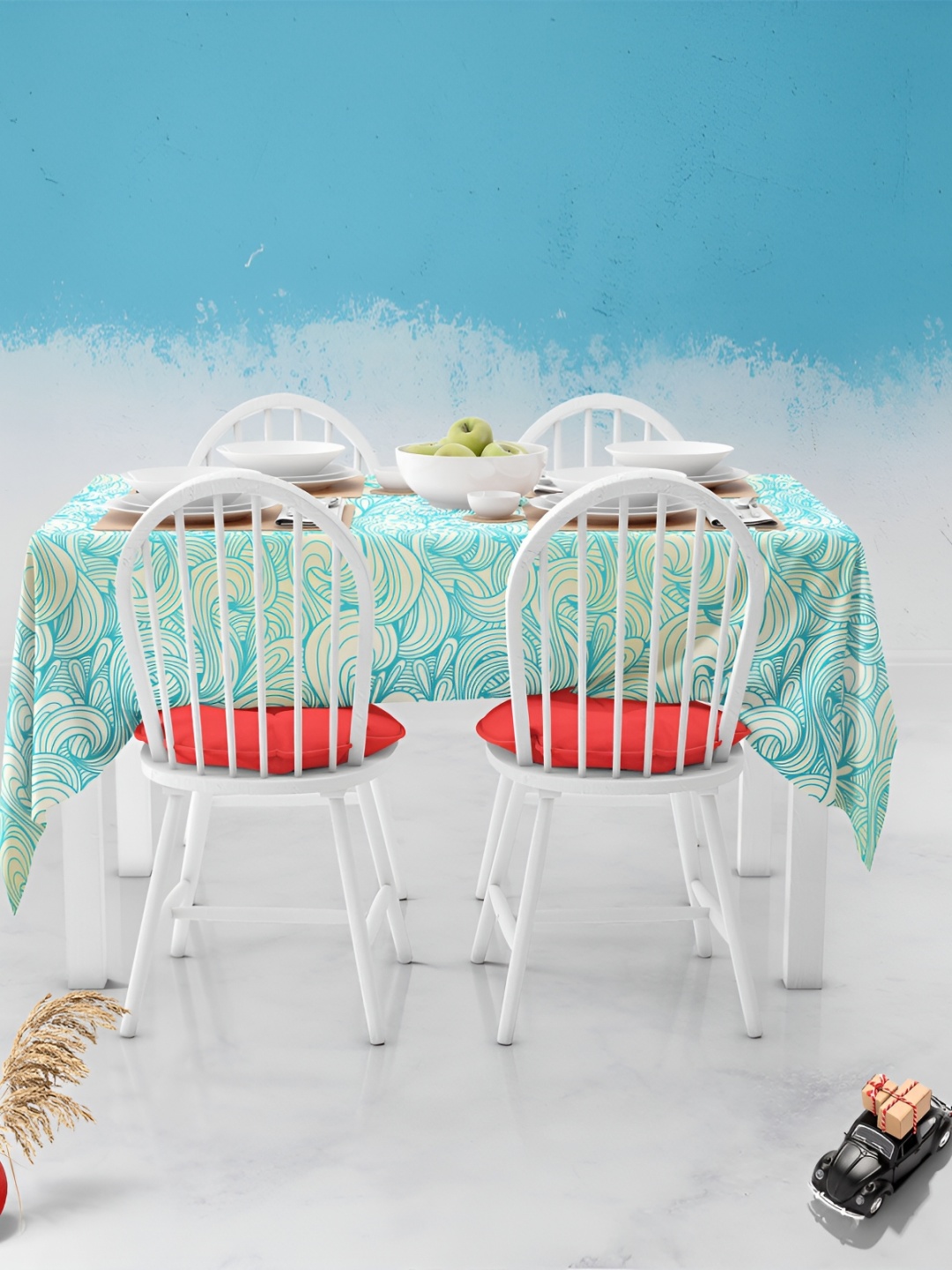 

ArtzFolio Multicoloured Anti-Slip 4-Seater Table Cover, Multi