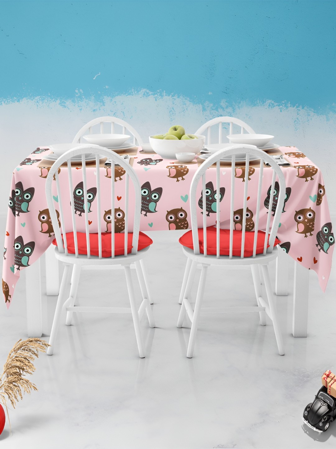 

ArtzFolio Multicoloured Anti-Slip 4-Seater Table Cover, Multi