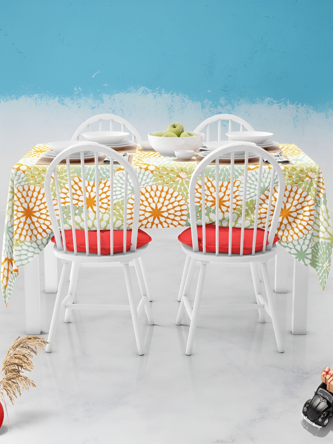 

ArtzFolio Multicoloured Anti-Slip 6-Seater Table Cover, Multi