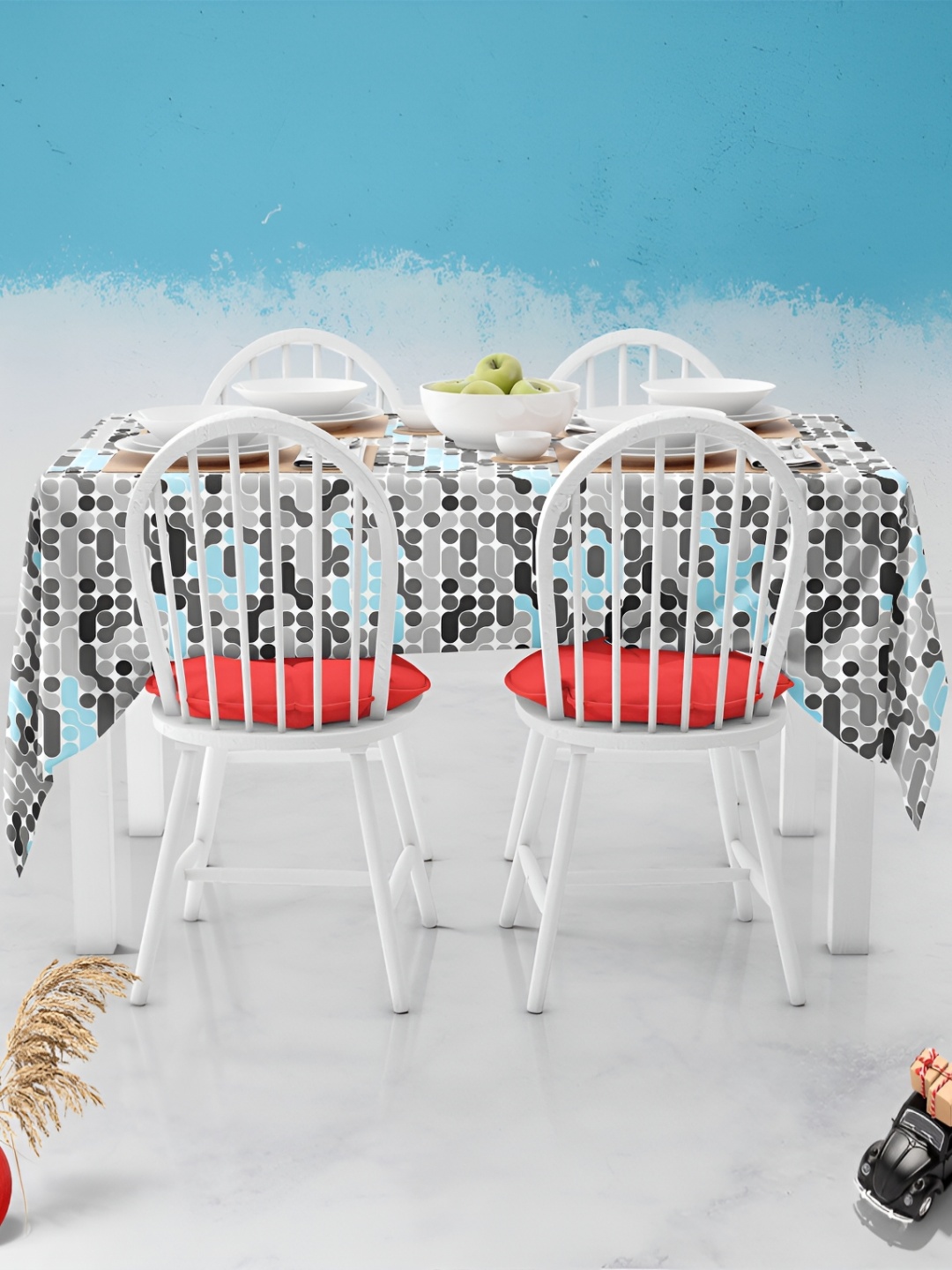 

ArtzFolio Multicoloured Anti-Slip 6-Seater Table Cover, Multi