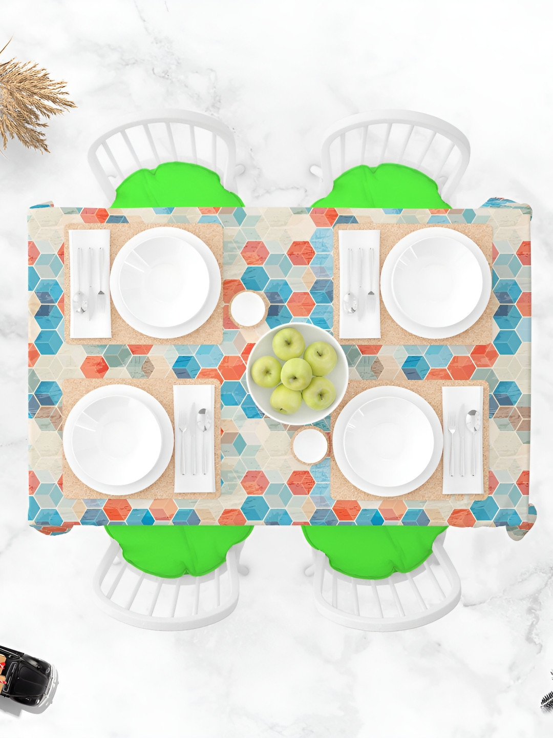 

ArtzFolio Multicoloured Anti-Slip 6-Seater Table Cover, Multi