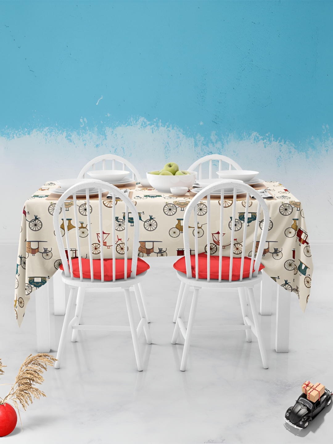 

ArtzFolio Multicoloured Anti-Slip 6-Seater Table Cover, Multi
