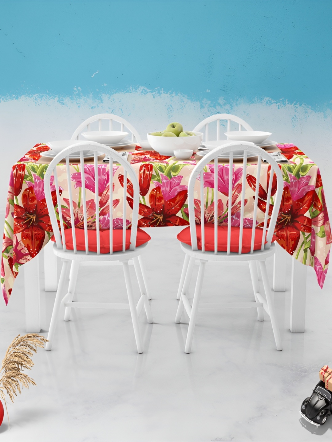 

ArtzFolio Multicoloured Anti-Slip 4-Seater Table Cover, Multi