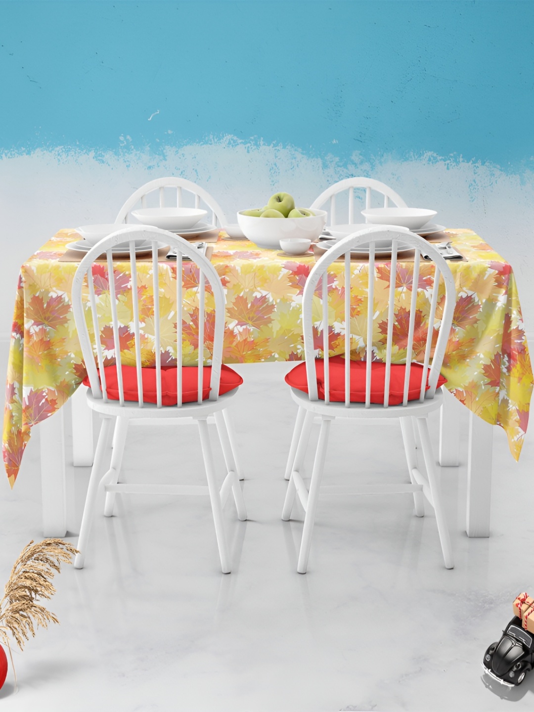 

ArtzFolio Multicoloured Anti-Slip 4-Seater Table Cover, Multi