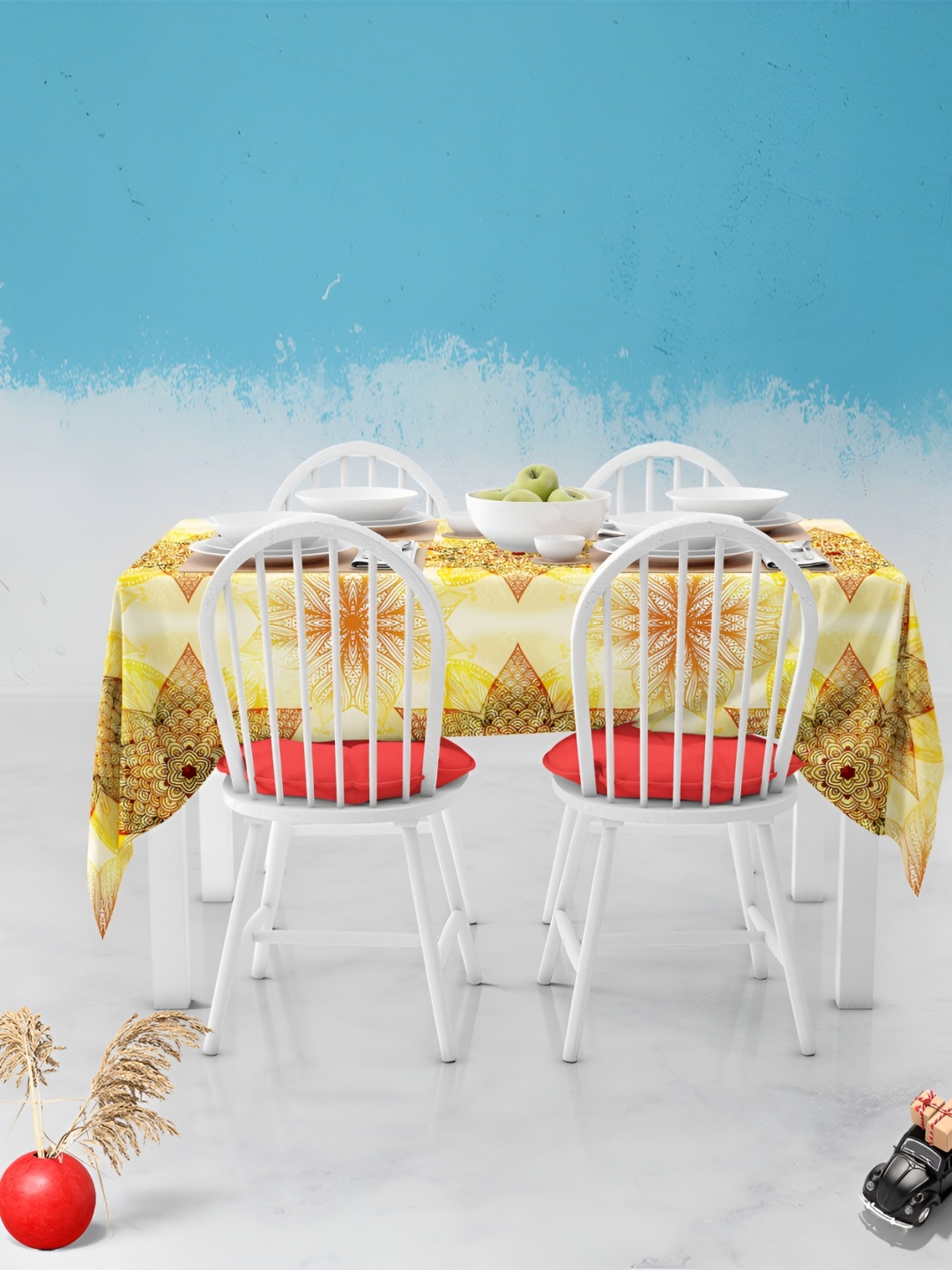 

ArtzFolio Multicoloured Anti-Slip 6-Seater Table Cover, Multi