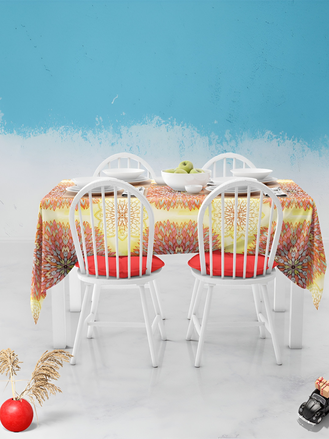 

ArtzFolio Multicoloured Anti-Slip 8-Seater Table Cover, Multi