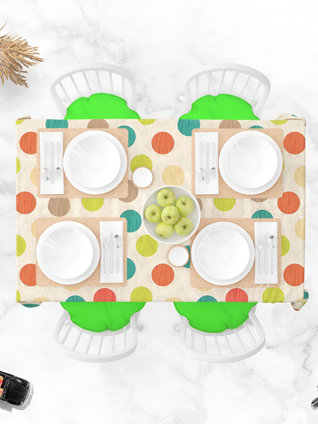 

ArtzFolio Multicoloured Anti-Slip 4-Seater Table Cover, Multi