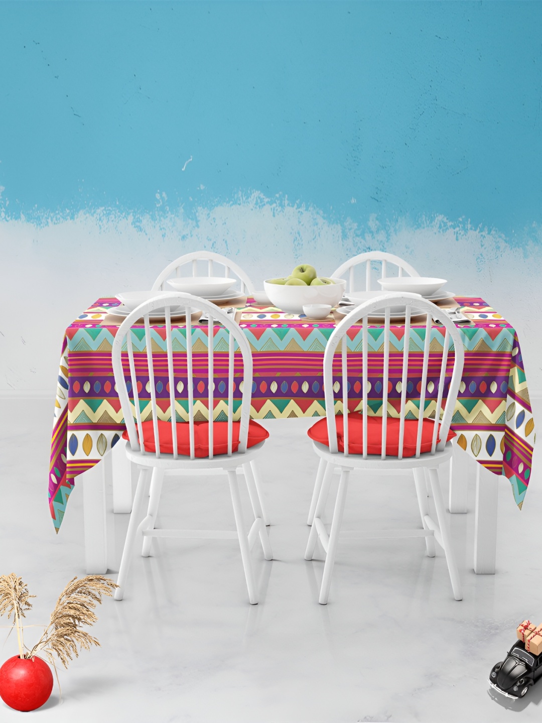 

ArtzFolio Multicoloured Anti-Slip 6-Seater Table Cover, Multi