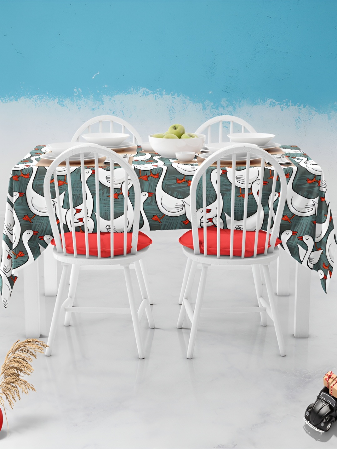 

ArtzFolio Multicoloured Anti-Slip 6-Seater Table Cover, Multi