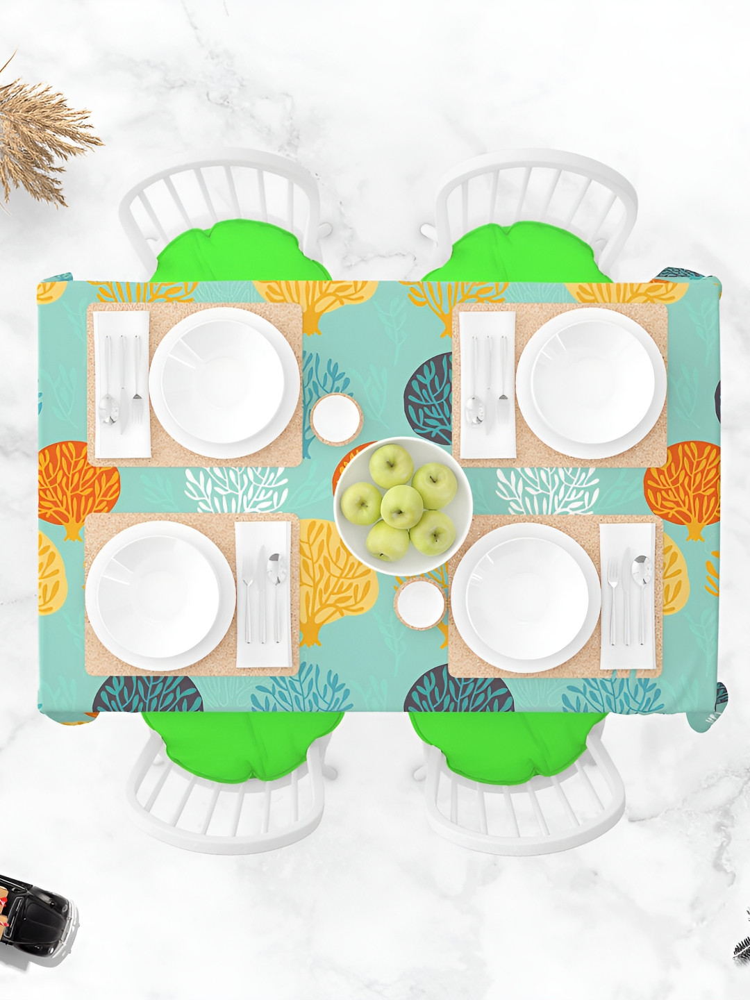 

ArtzFolio Multicoloured Anti-Slip 6-Seater Table Cover, Multi