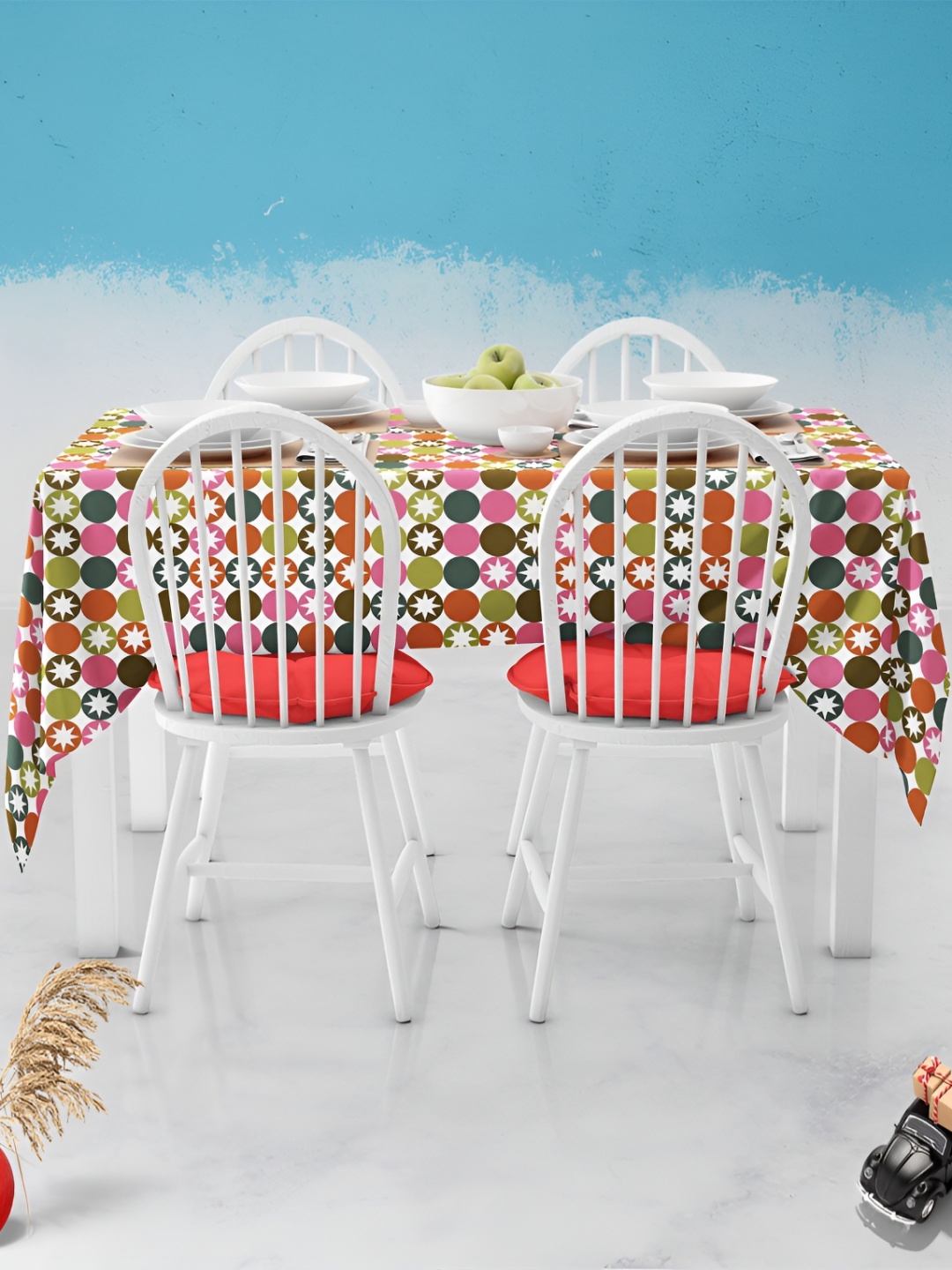 

ArtzFolio Multicoloured Anti-Slip 8-Seater Table Cover, Multi