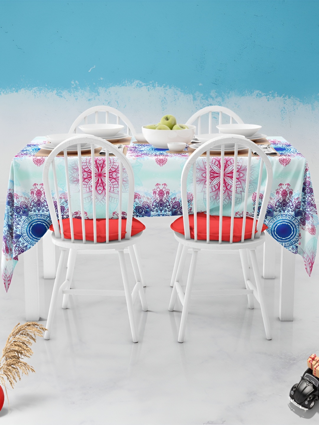 

ArtzFolio Multicoloured Anti-Slip 6-Seater Table Cover, Multi
