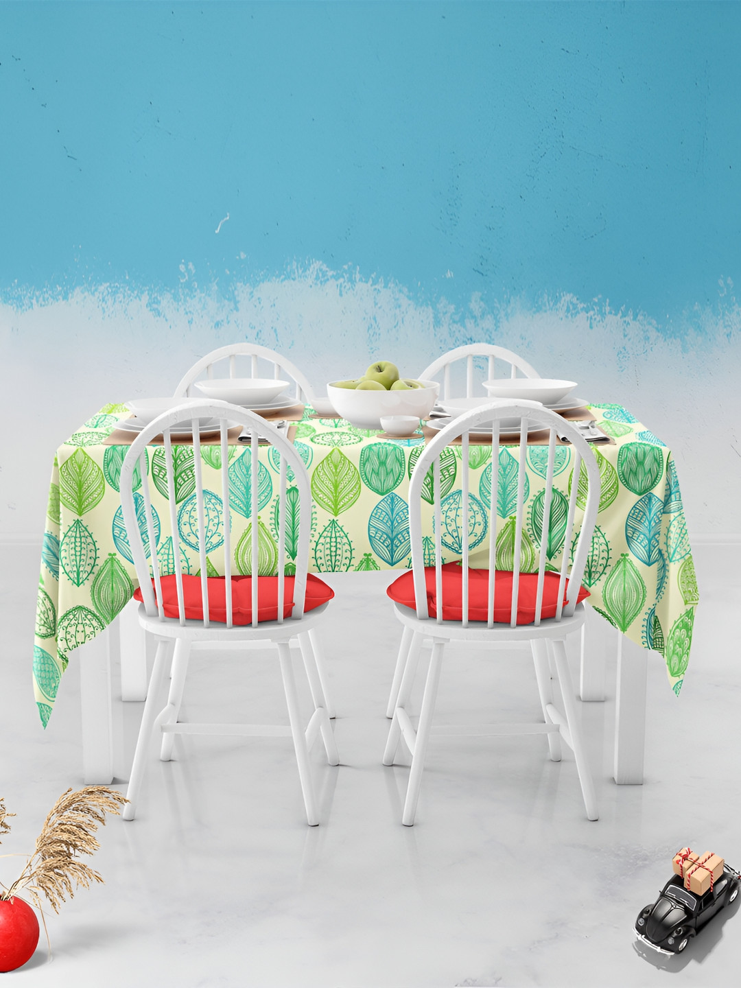 

ArtzFolio Multicoloured Anti-Slip 4-Seater Table Cover, Multi