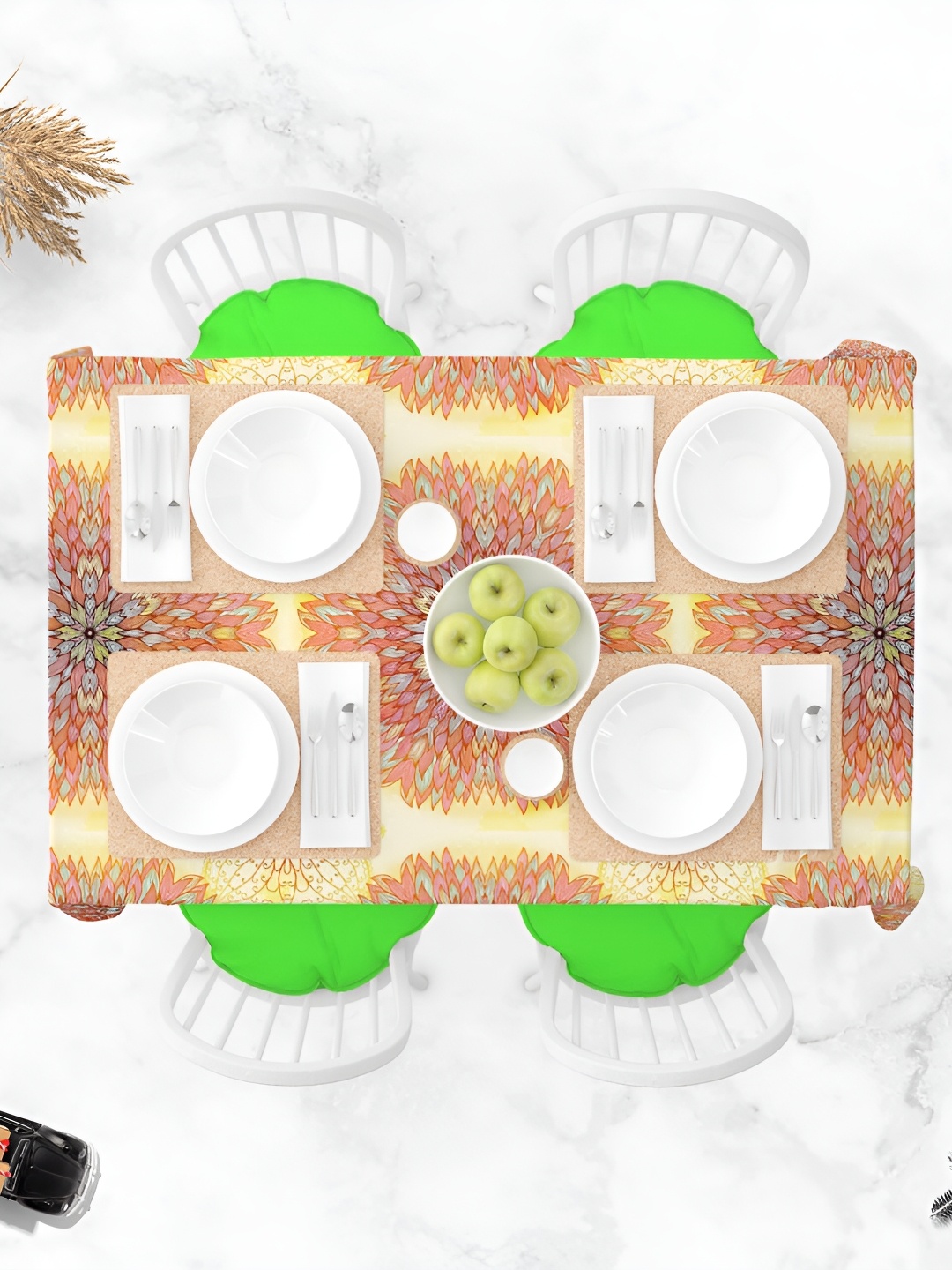 

ArtzFolio Multicoloured Anti-Slip 6-Seater Table Cover, Multi