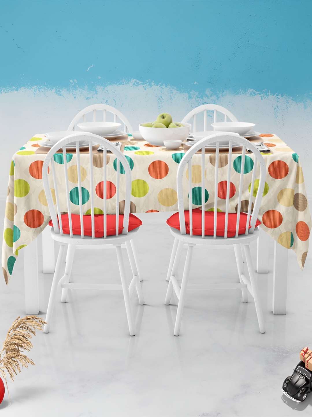 

ArtzFolio Multicoloured Anti-Slip 6-Seater Table Cover, Multi
