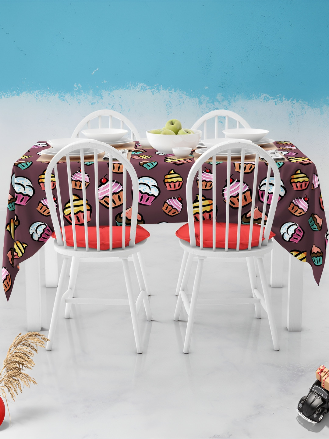 

ArtzFolio Multicoloured Anti-Slip 6-Seater Table Cover, Multi