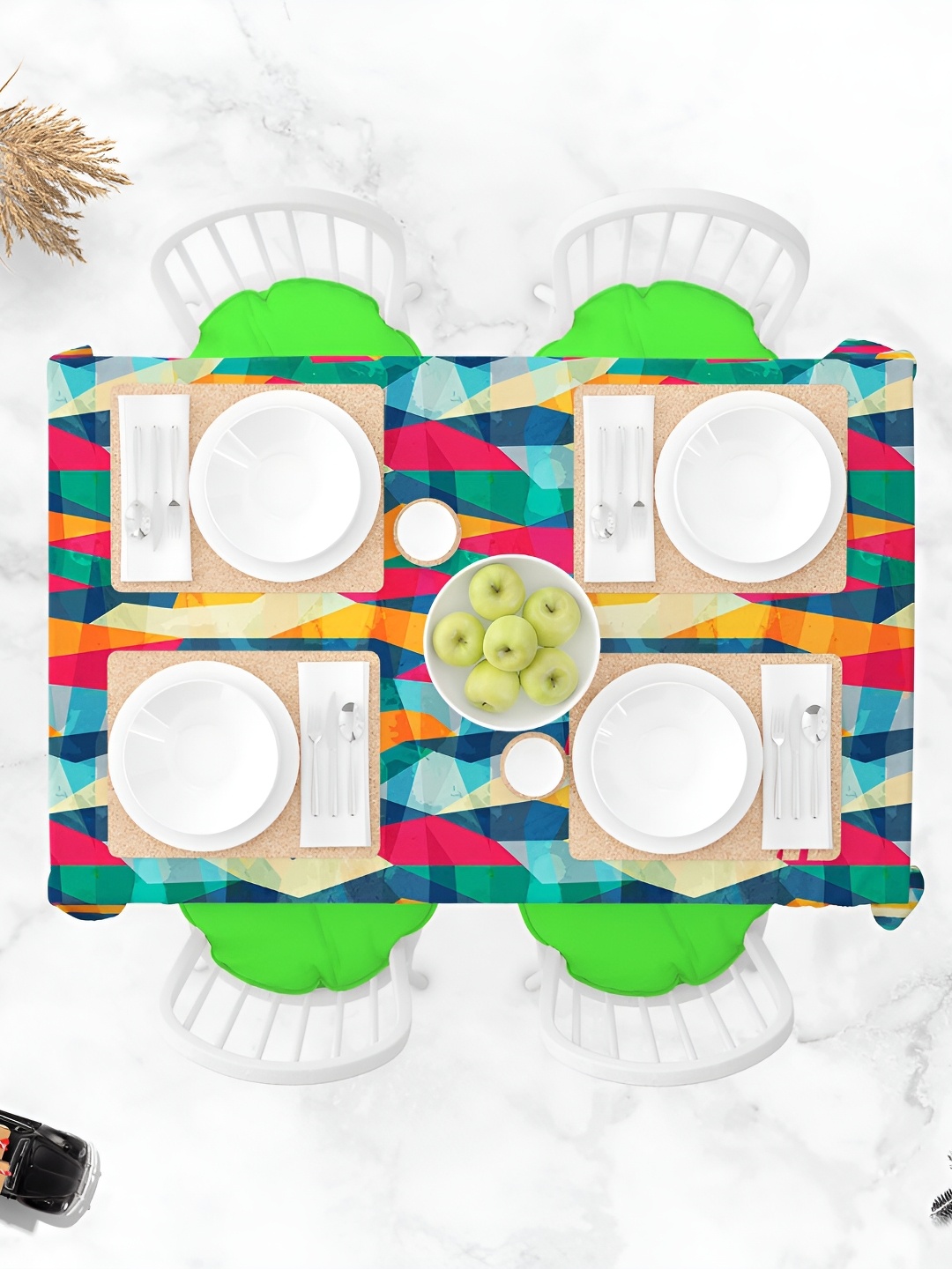 

ArtzFolio Multicoloured Anti-Slip 6-Seater Table Cover, Multi