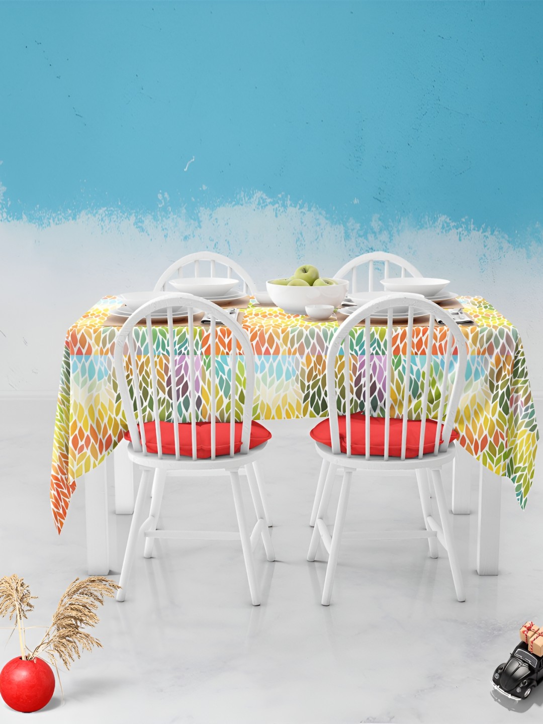 

ArtzFolio Multicoloured Anti-Slip 8-Seater Table Cover, Multi