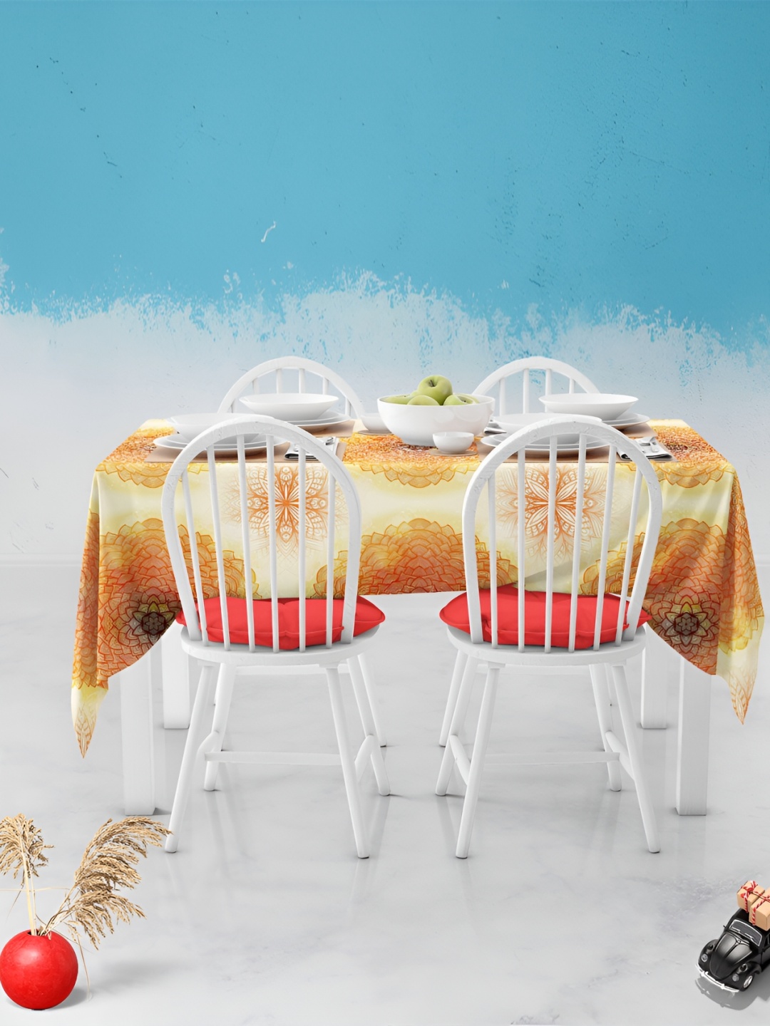 

ArtzFolio Multicoloured Anti-Slip 6-Seater Table Cover, Multi