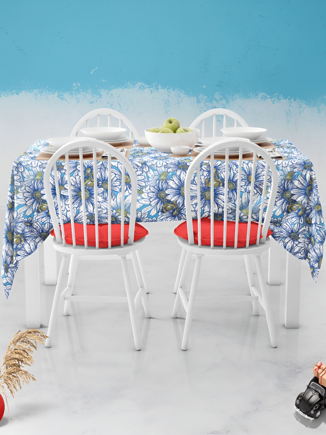 

ArtzFolio Multicoloured Anti-Slip 4-Seater Table Cover, Multi