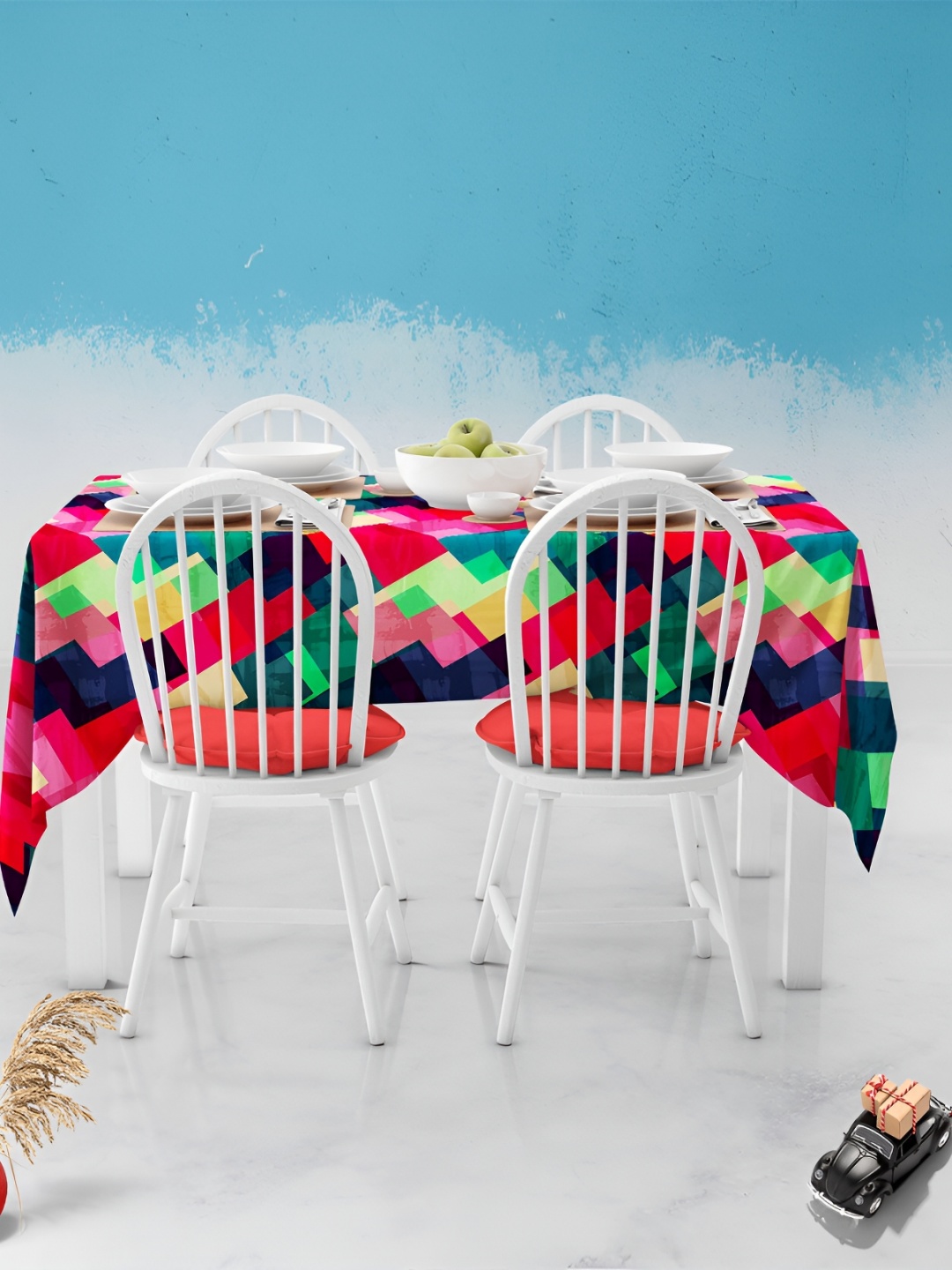 

ArtzFolio Multicoloured Anti-Slip 6-Seater Table Cover, Multi