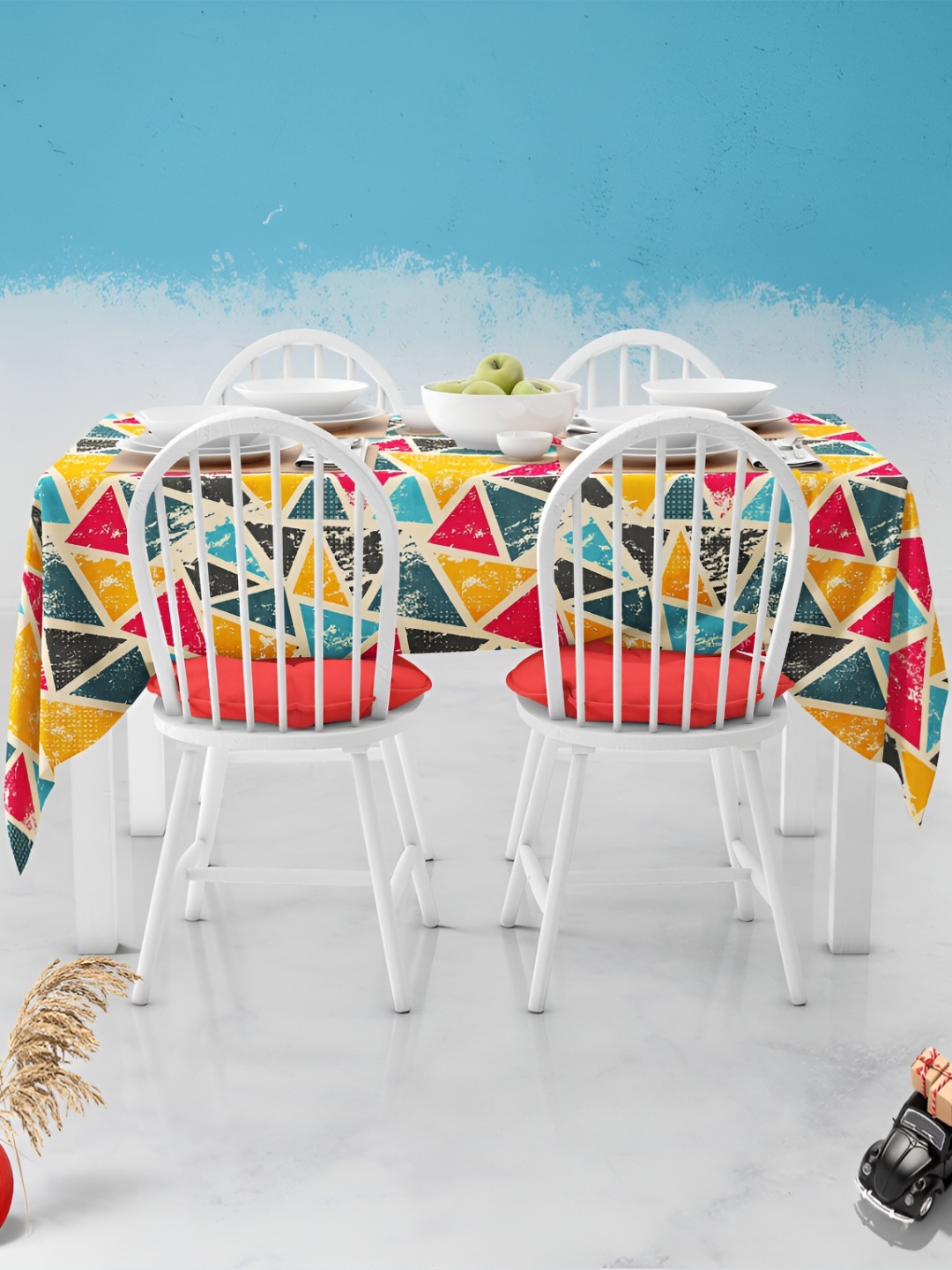 

ArtzFolio Multicoloured Anti-Slip 4-Seater Table Cover, Multi