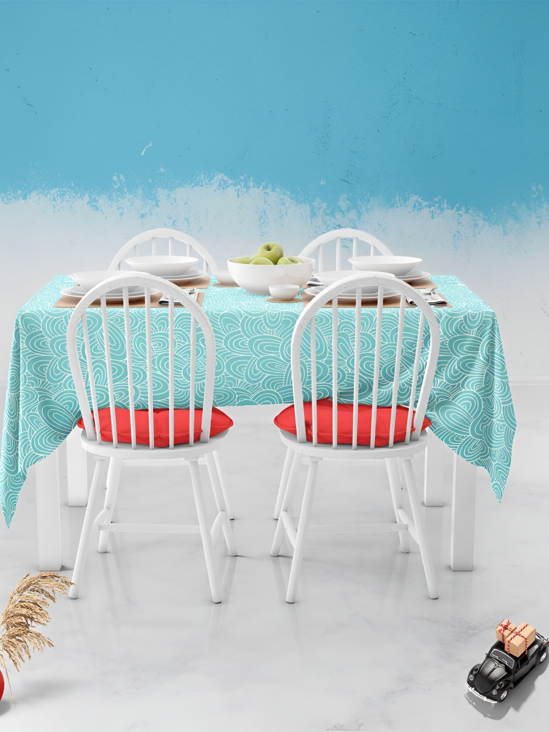 

ArtzFolio Multicoloured Anti-Slip 4-Seater Table Cover, Multi