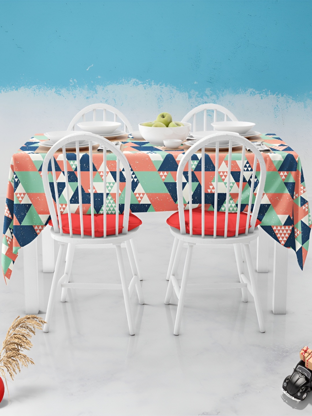 

ArtzFolio Multicoloured Anti-Slip 4-Seater Table Cover, Multi