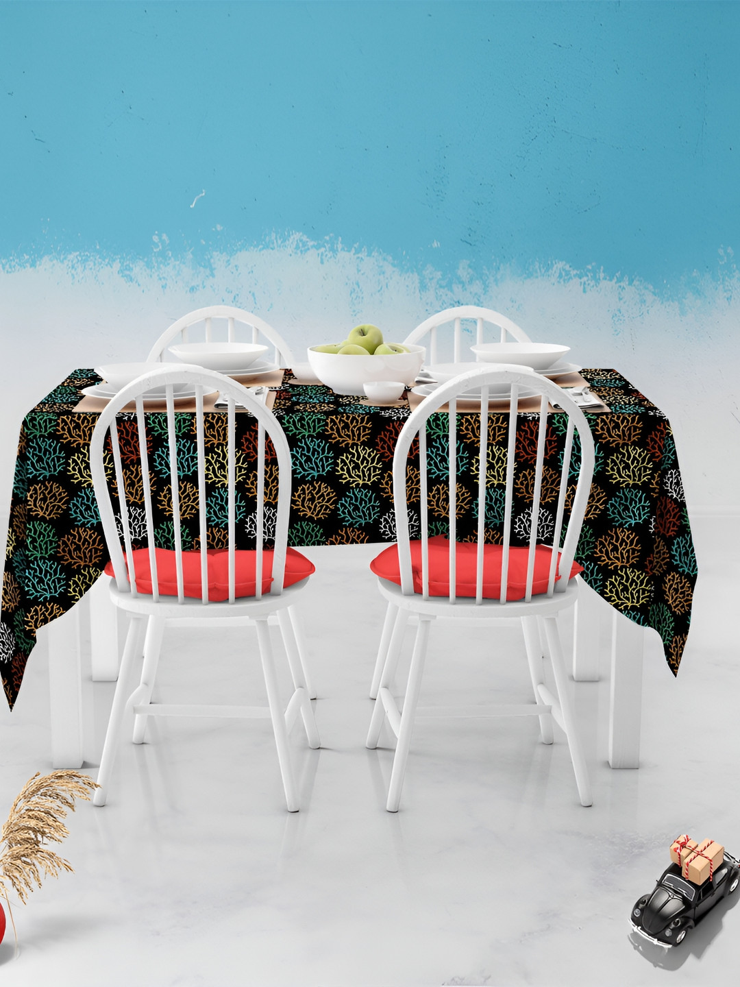 

ArtzFolio Multicoloured Anti-Slip 6-Seater Table Cover, Multi