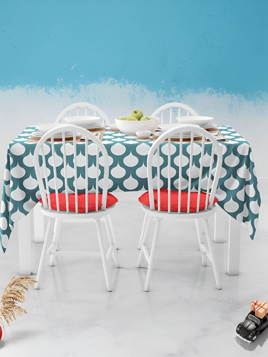 

ArtzFolio Multicoloured Anti-Slip 4-Seater Table Cover, Multi