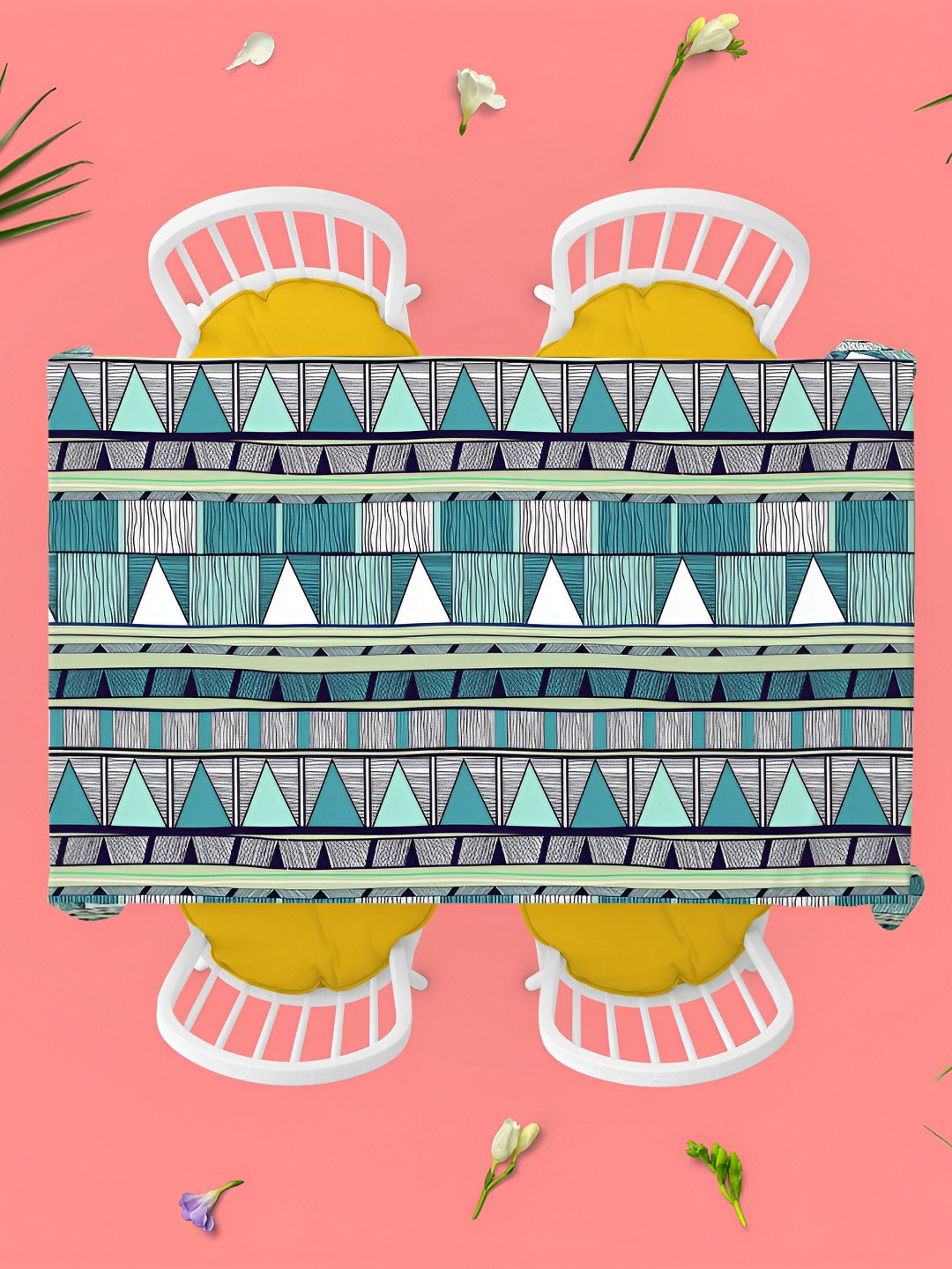 

ArtzFolio Multicoloured Anti-Slip 4-Seater Table Cover, Multi