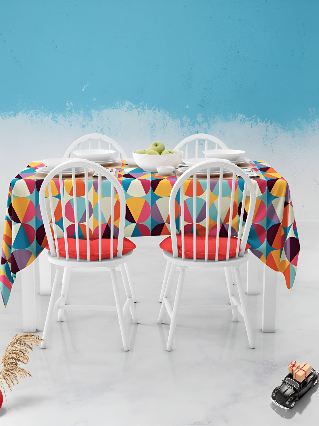 

ArtzFolio Multicoloured Anti-Slip 6-Seater Table Cover, Multi