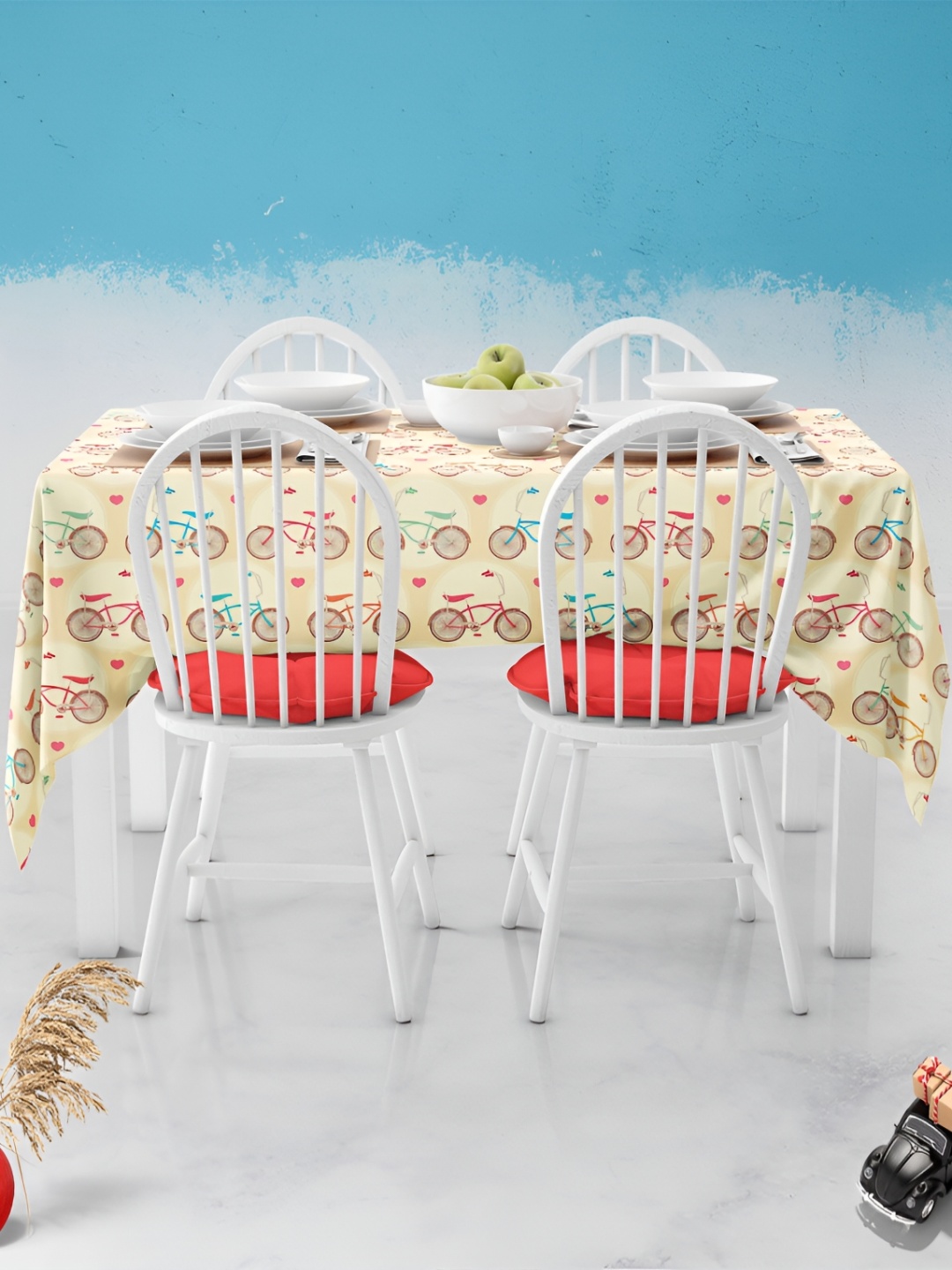 

ArtzFolio Multicoloured Anti-Slip 4-Seater Table Cover, Multi