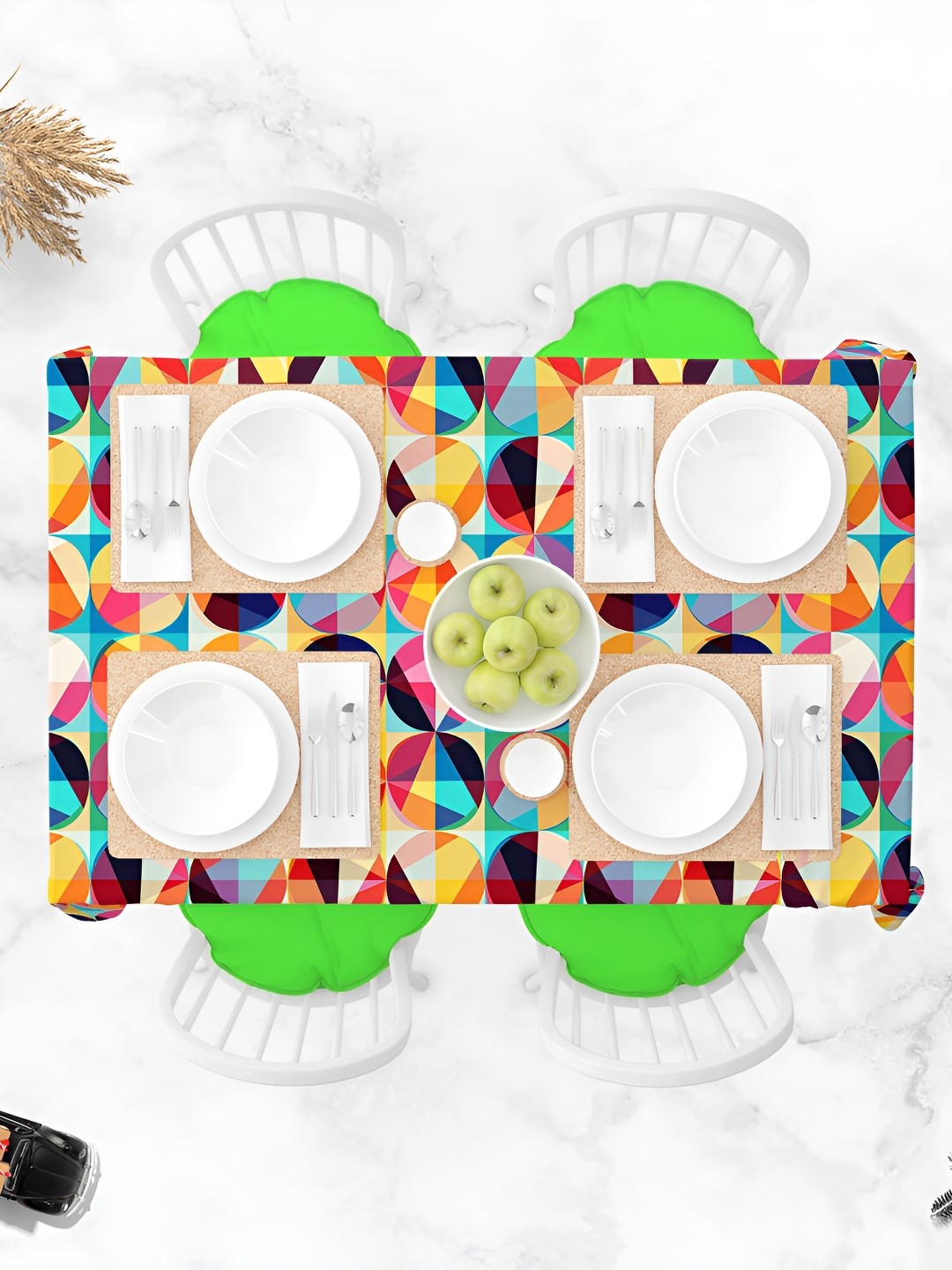 

ArtzFolio Multicoloured Anti-Slip 6-Seater Table Cover, Multi
