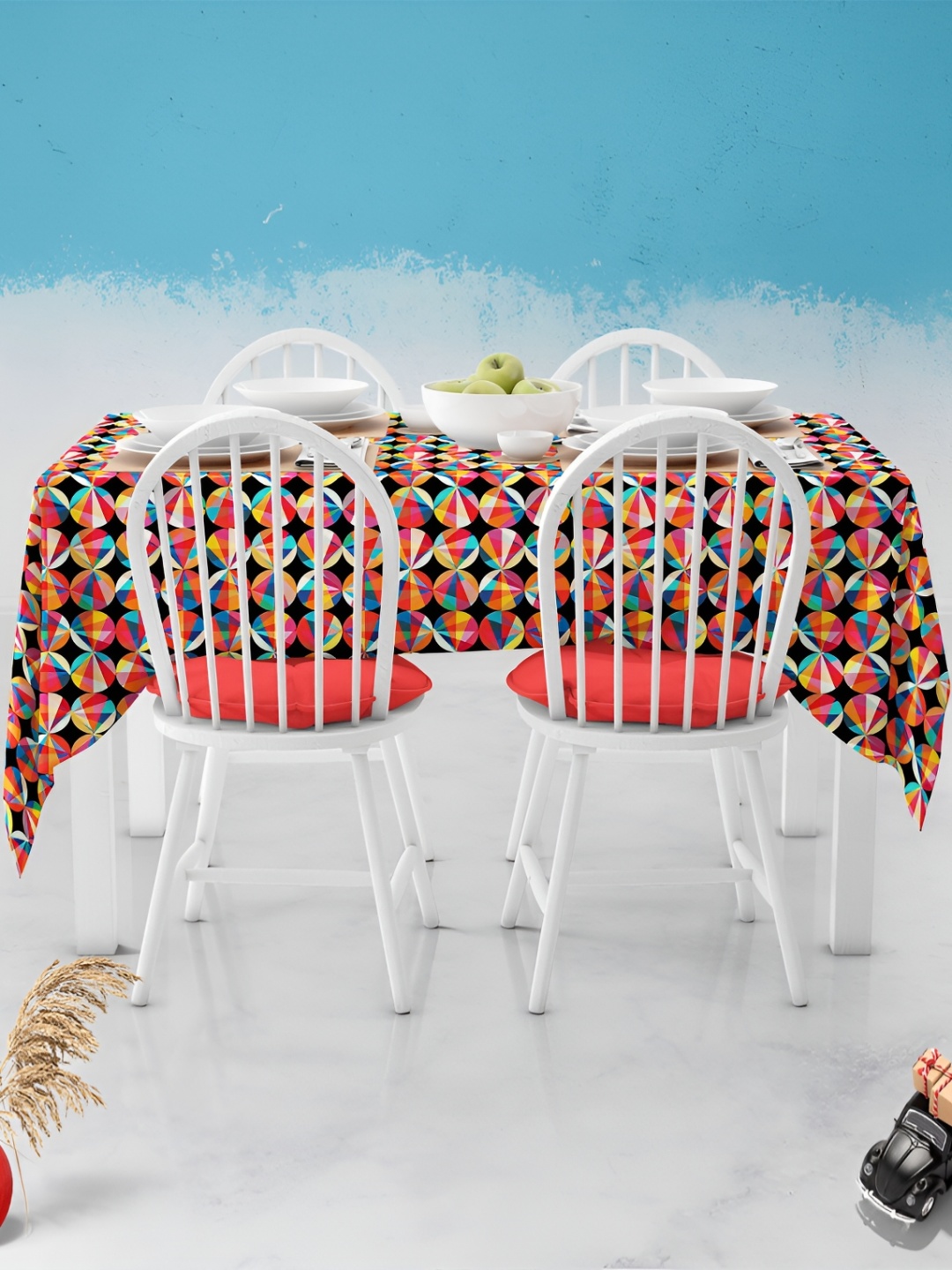 

ArtzFolio Multicoloured Anti-Slip 8-Seater Table Cover, Multi