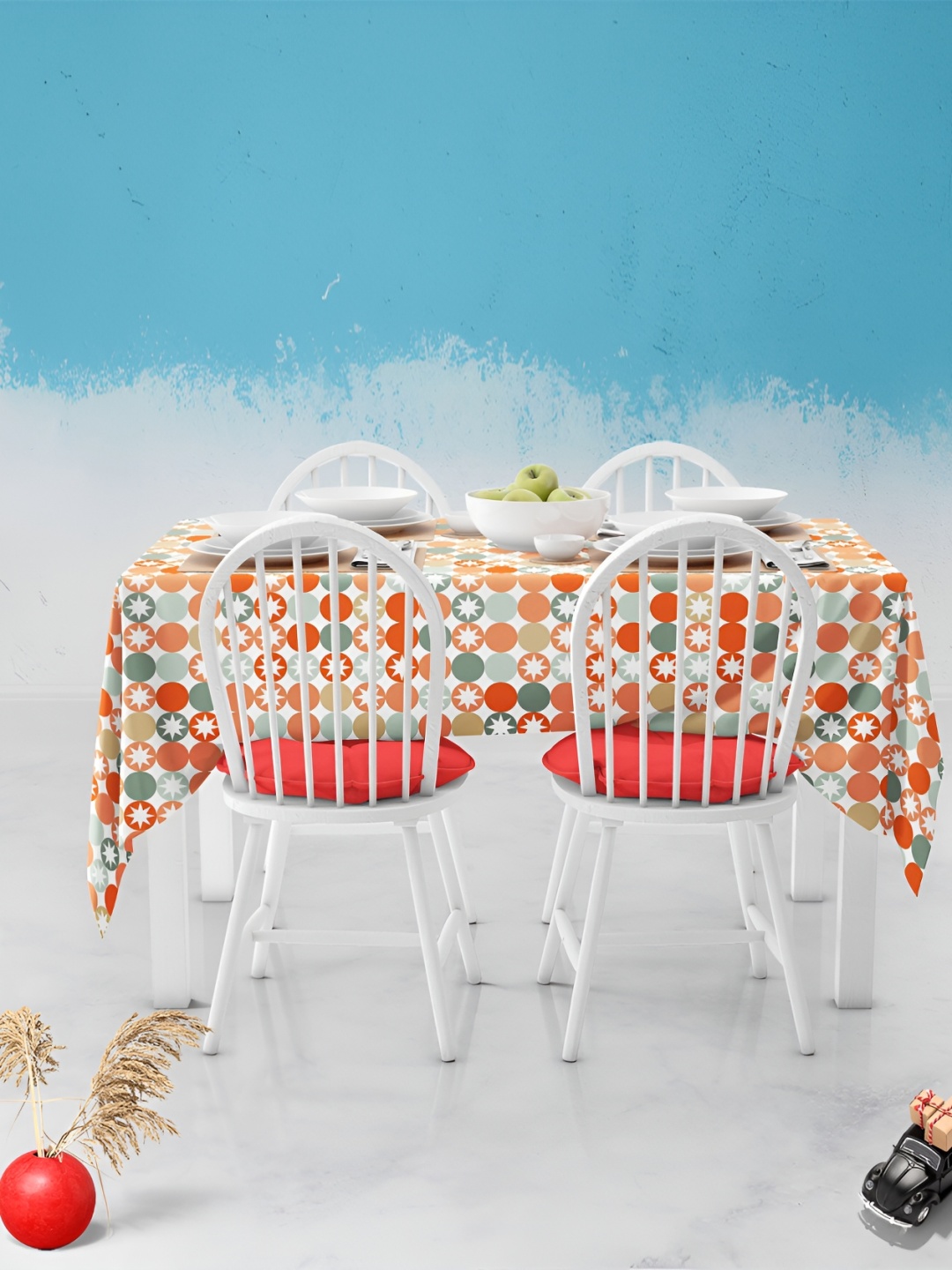 

ArtzFolio Multicoloured Anti-Slip 6-Seater Table Cover, Multi