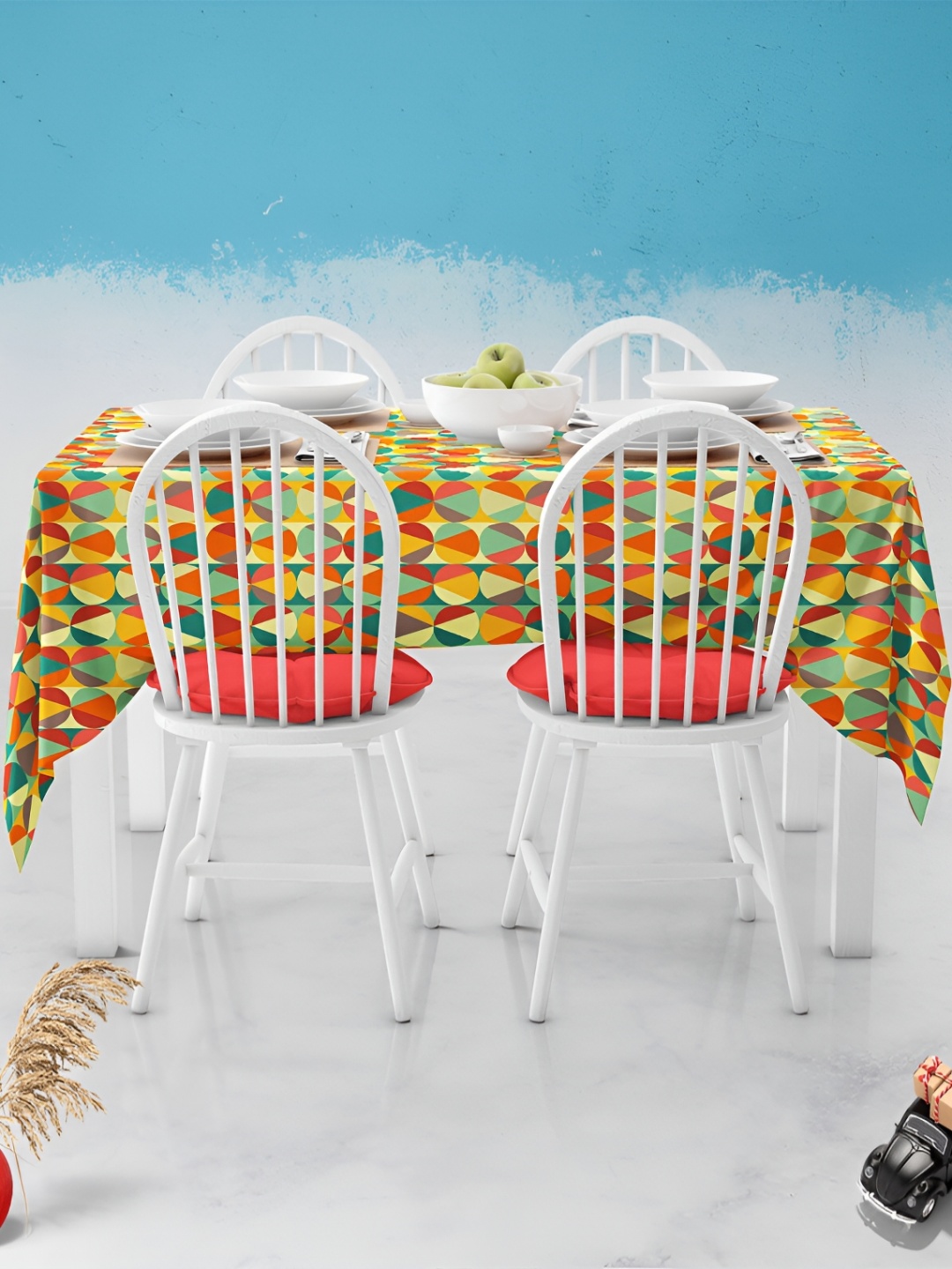 

ArtzFolio Multicoloured Anti-Slip 6-Seater Table Cover, Multi
