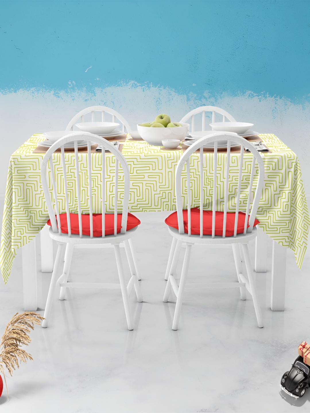 

ArtzFolio Multicoloured Anti-Slip 4-Seater Table Cover, Multi