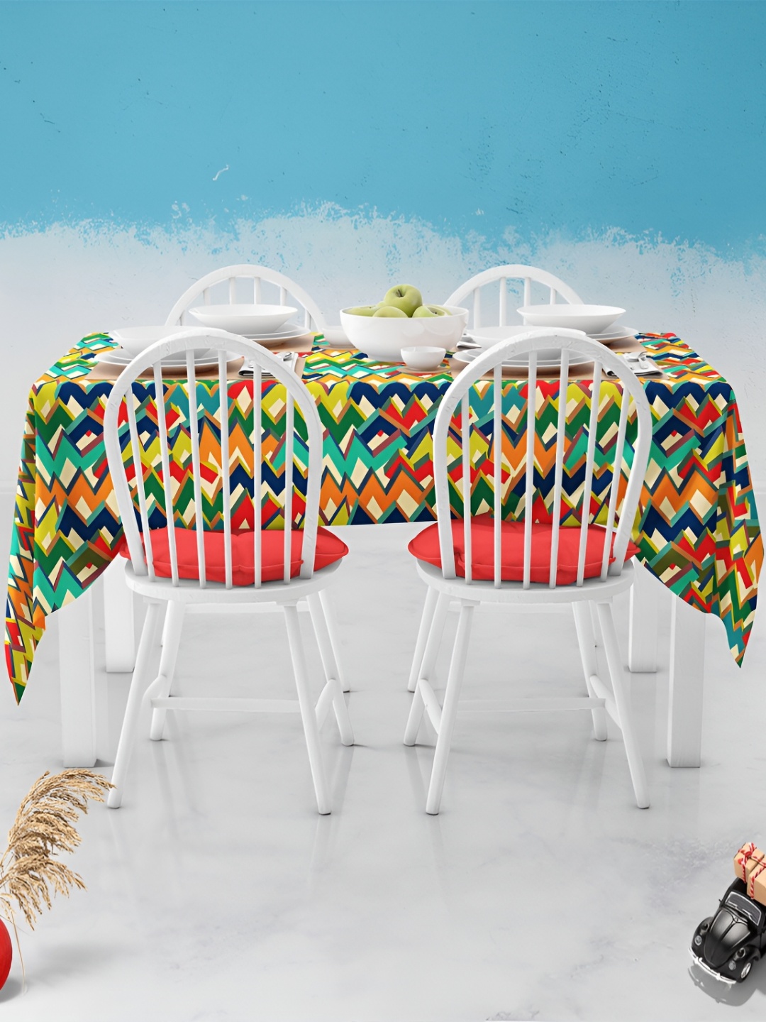 

ArtzFolio Multicoloured Anti-Slip 6-Seater Table Cover, Multi
