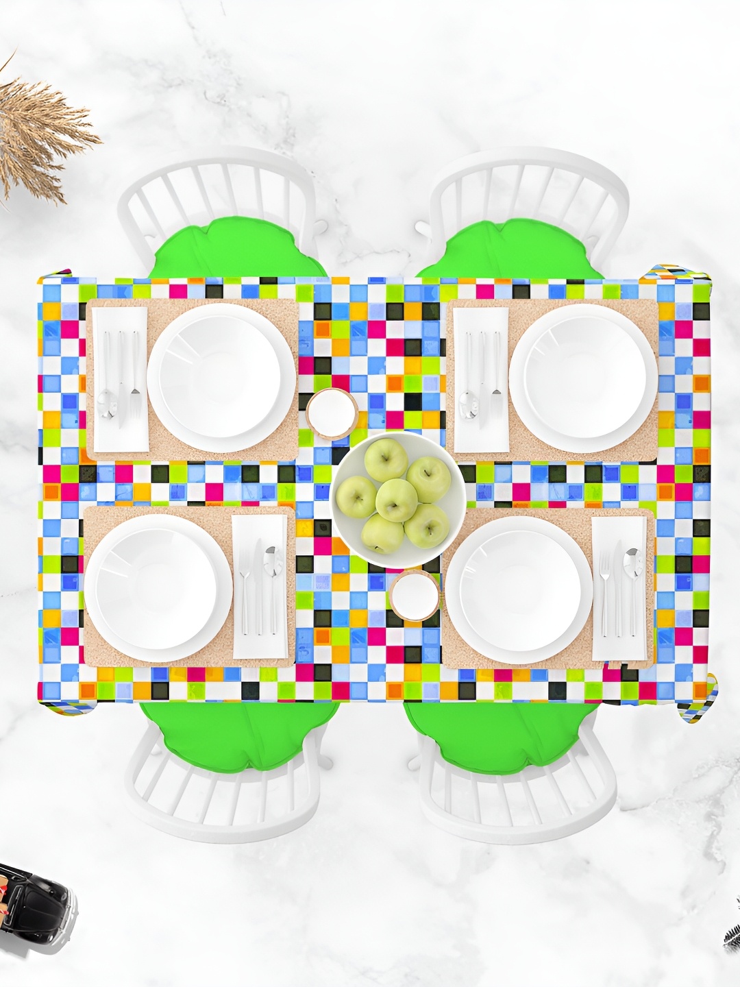 

ArtzFolio Multicoloured Anti-Slip 6-Seater Table Cover, Multi