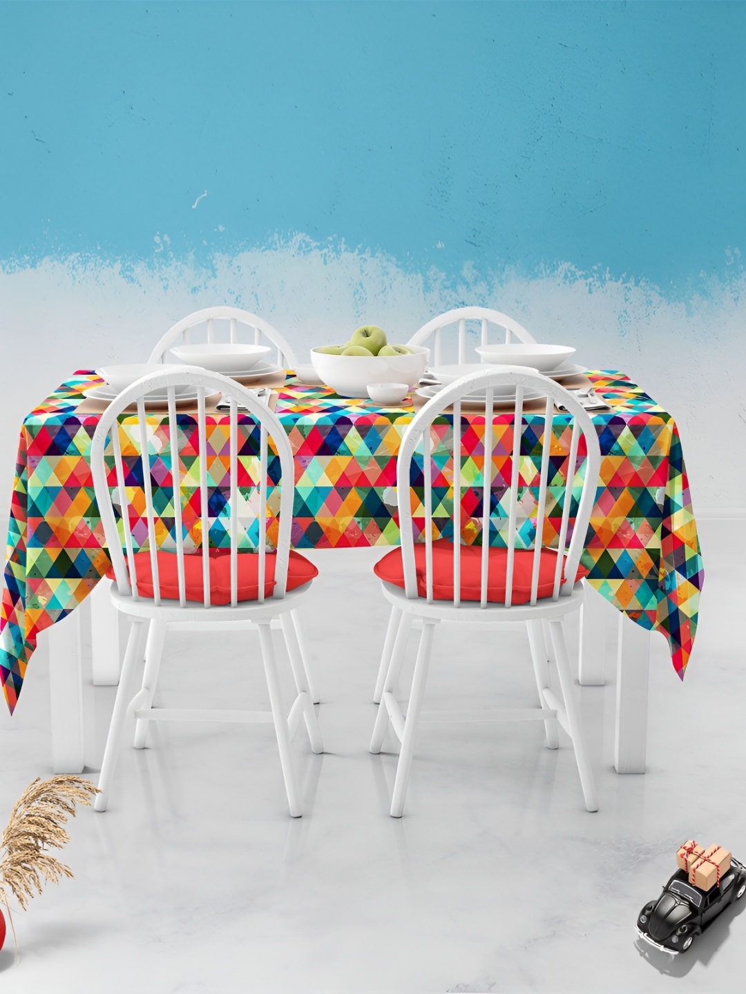 

ArtzFolio Multicoloured Anti-Slip 4-Seater Table Cover, Multi