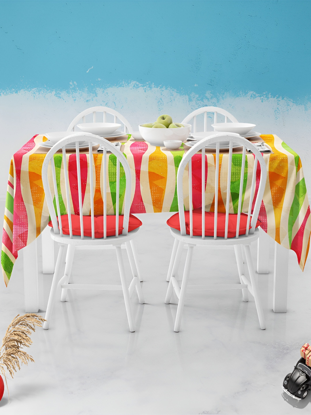 

ArtzFolio Multicoloured Anti-Slip 8-Seater Table Cover, Multi