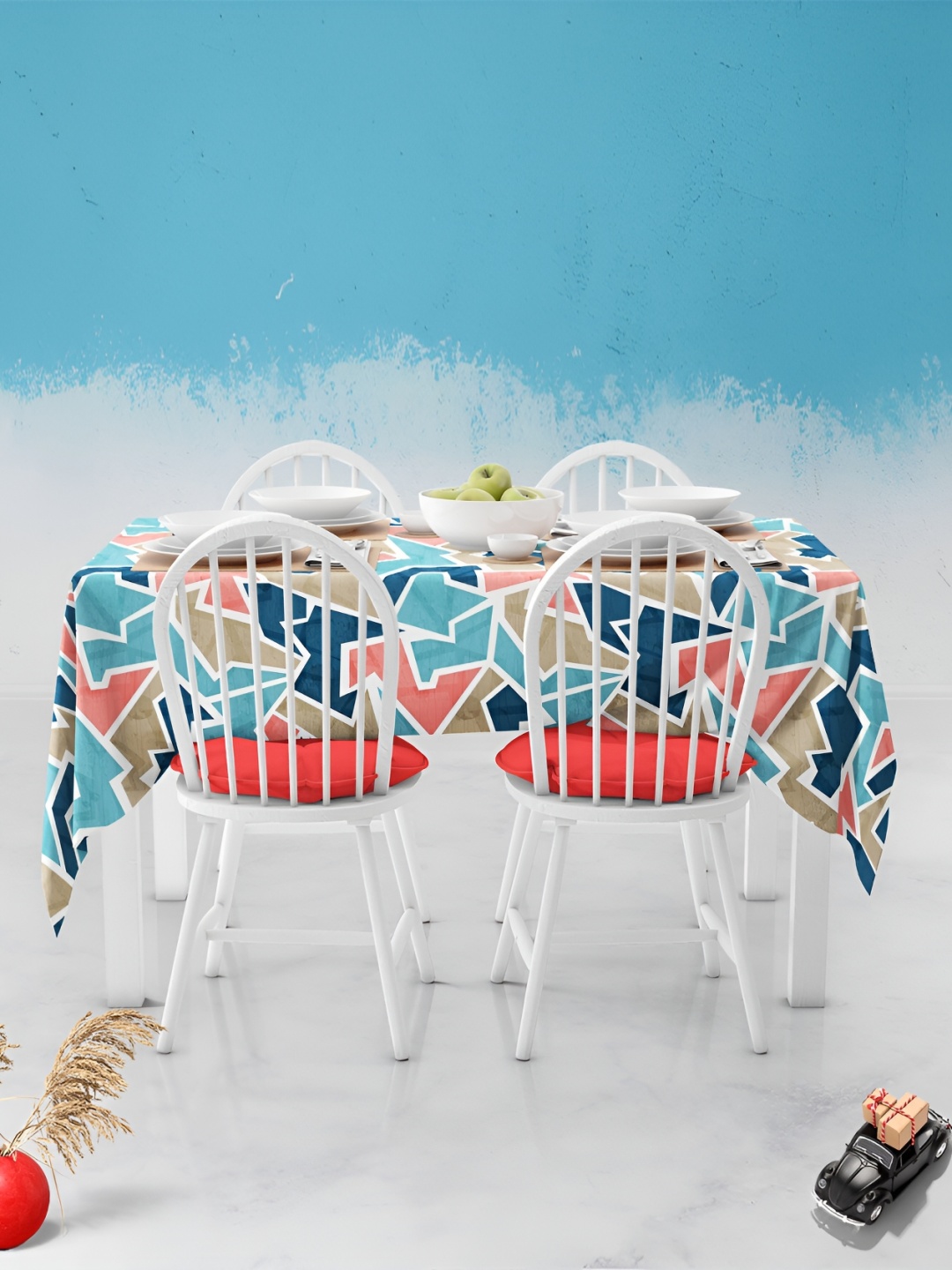 

ArtzFolio Multicoloured Anti-Slip 6-Seater Table Cover, Multi